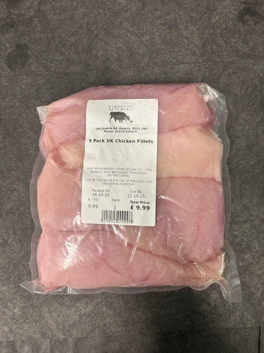 5 Pack Of Chicken Fillets