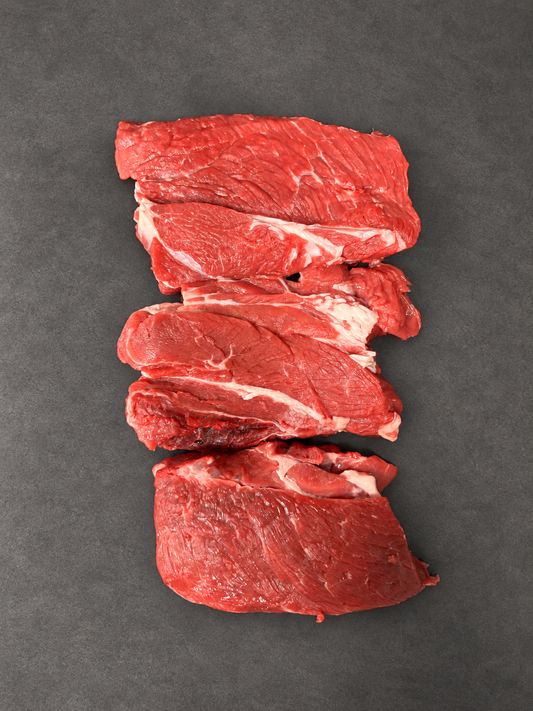 Shoulder Braising Steak on a smooth charcoal background