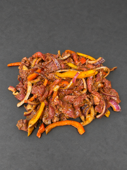 Stir Fry's on a smooth charcoal background