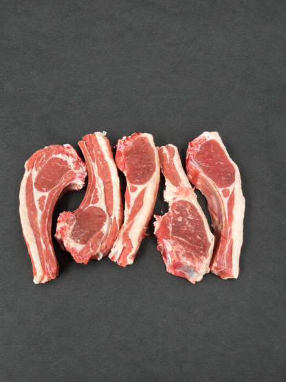 Lamb Chop on a smooth charcoal background