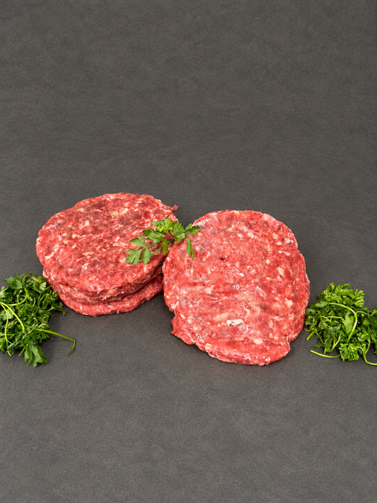 Burger 4-Packs on a smooth charcoal background