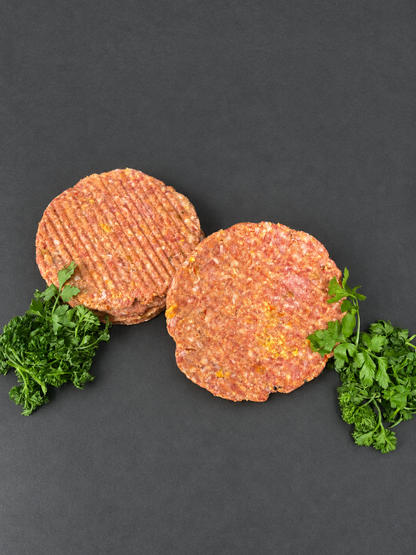 Burger 4-Packs on a smooth charcoal background
