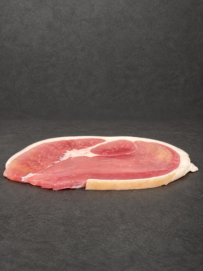 Gammon Steak on a smooth charcoal background