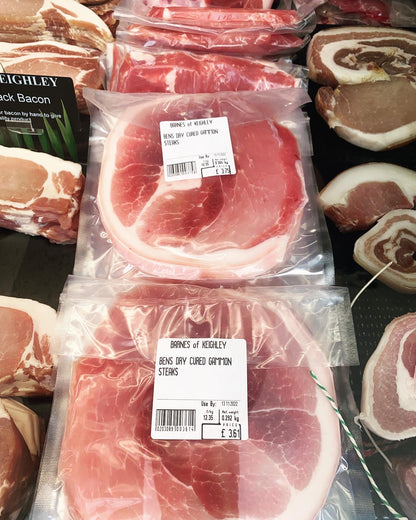 Our own drycured Gammon Steaks (400g)